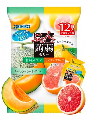 Gelatinas Monodosis de Konjac Sabor Melón y Pomelo | 12 Unidades.