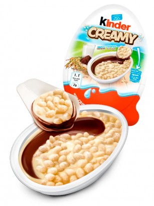Doble Crema de Chocolate y Leche con Toppings Chrunchy | Kinder Creamy 19 grs.