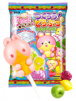 Kit DIY Piruleta de Adorables Animalitos | Sabor Limon y Fresa 22g.
