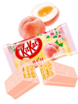 Mini Kit Kats de Melocotón Rosado Japonés | Momo | Unidad | Tokyo Ginza Essentials