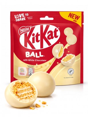 Bolas de Kit Kat de Chocolate Blanco con Relleno Crujiente 140g