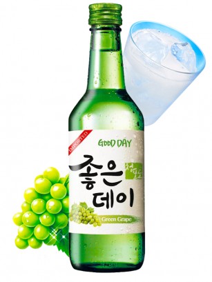 Licor Coreano Soju  Good Day con Uva Verde 360 ml.