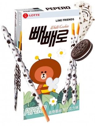 Pepero Lotte Cookies & Cream | Edición LINE FRIENDS 32 grs.
