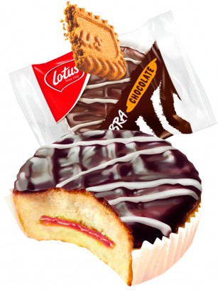 Tartaleta Lotus Zebra de Chocolate y Mermelada | Unidad 38 grs.