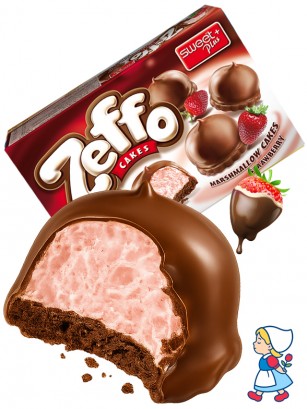 Pasteles Crema Marshmallows de Fresas y Chocolate 150g.
