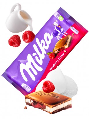 Chocolate Milka con Leche de Nata y Frambuesa 100 grs.