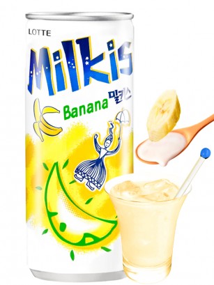 Soda Coreana Milkis Sparkling | Banana 250 ml.