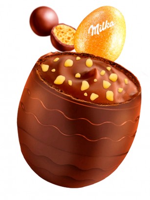 Mini Huevo de Chocolate con Leche con Praliné Crujiente | Milka | Unidad