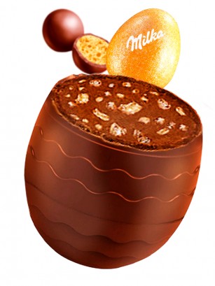 Mini Huevo de Chocolate con Leche con Praliné Crujiente | Milka | Unidad