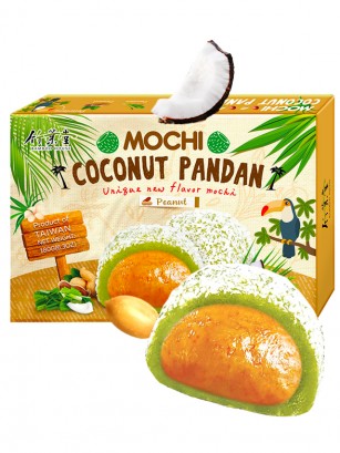 Mochis de Crema de Cacahuete Pandan y Coco | Bamboo House 180 grs.