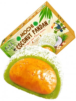 Mochis de Crema de Cacahuete Pandan y Coco | Bamboo House 180 grs.