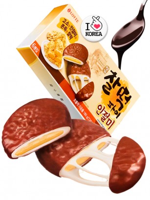 Mochis Coreanos de Kinako y Chocolate | Lotte 180g.