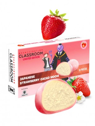 Mochis Japoneses de Choco Blanco y Fresa | Edición Assassination Classroom 120 grs.