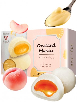 Mochis de Natilla Sabor Melocotón Blanco | Tokimeki 168 grs.