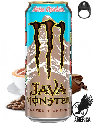 Bebida Energética Monster Java con Chocolate Suizo | Anilla Negra | USA 443 ml