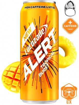 Bebida Energética Lucozade Alert | + Cafeína | Fórmula Tropical Burst 500 ml.