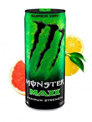 Bebida Energética Monster MAXX Super Dry Más Cafeína | 355 ml.