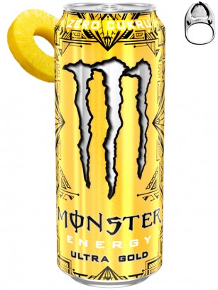 Bebida Energética Monster ZERO Ultra GOLD | Anilla Plateada 500 ml.