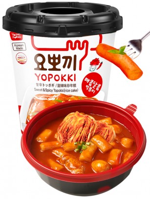 Topokki Coreanos Instantáneos con Kimchi | Yopokki 115g.