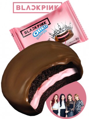 Pastelito Oreo Fresa Bañado con Chocolate con Leche | Edición Signature BlackPink 30 grs.