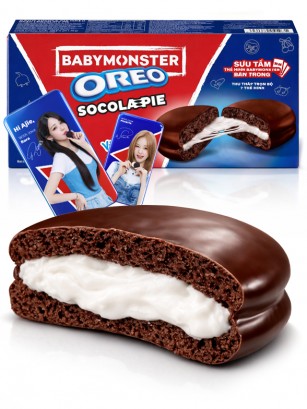 Pastelitos Oreo con Chocolate | Colabo. BabyMonster | con Photocards | 6 Uni.