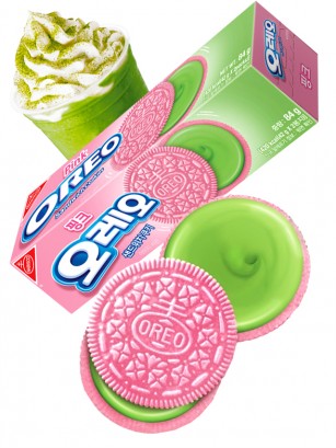 Oreo Coreanas Pink de Crema de Té Verde Matcha 84 grs.