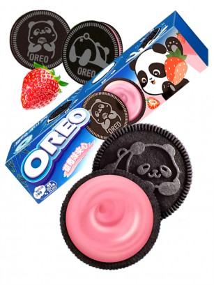 Oreo Panda rellenas de Crema de Fresa 116 grs.