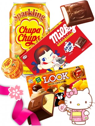 TRIO PERFECTO Bebida Chupa Chups & Bombones PekoChan | Gift Sakura