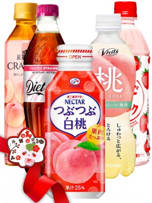 JaponShop Premium Box Bebidas Momo Ichigo | Top Hits Gift Selection