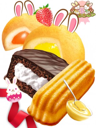 Bunny Usagi Cakes House Friends & Lotus & Ding Dong | Gift Easter