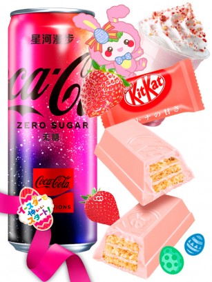 DUO PERFECTO Coca Cola Fresa & Kit Kat Japan Fresas  | Gift Easter