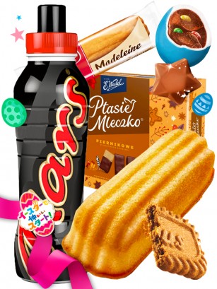 SUPER CHOCOLATE Batido Mars &  Lotus Madeleine & Bombones Cookies & Huevo M&M's | Gift Easter Outlet