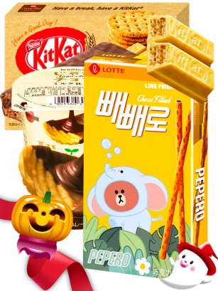 TRIO Kit Kat Cookie & Pepero Line | Waiting Halloween