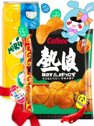 DUO PERFECTO Chips Calbee HOT & Mirinda Coco | Outlet Surprise