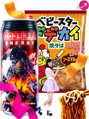 DUO PERFECTO Snack Yakisoba &  Energetica Godzilla | Outlet Travel to Japan