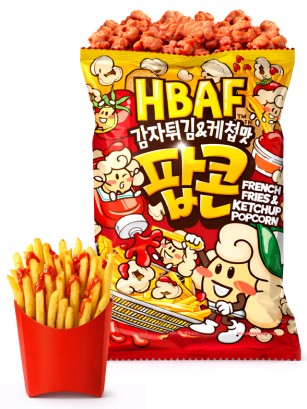 Palomitas Coreanos de Maíz Sabor Patatas Fritas con Ketchup | HBAF 80g.