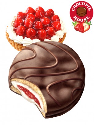 Choco Pie Coreano Dream Cake de Nata y Fresa | Unidad