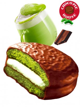 Pastelito Choco Pie relleno de Crema de Te Verde Matcha | Unidad 36 grs.