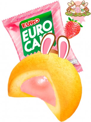 Pastelito Bunny Usagi Cake relleno de Crema de Fresas 17 grs.