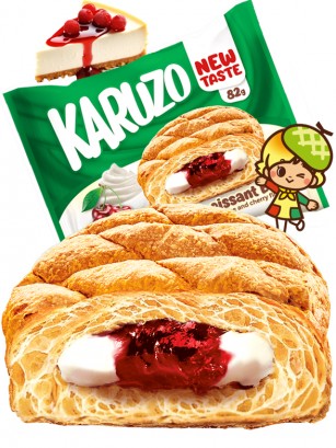 Bollo estilo Meron Pan de Crema de Cheese Cake y Cereza 82 grs.