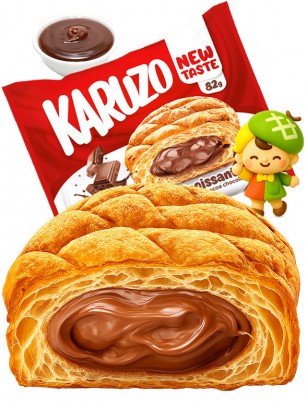 Bollo estilo Meronpan con Chocolate con Leche 82g.