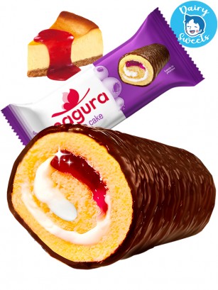 Cake Roll Choco, Crema y Mermelada Frutas del Bosque | Dairy Sweets 35g.