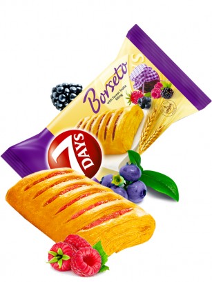 Caña Strudel rellena de Mermelada de Frutas del Bosque | Patisserie 80 grs.