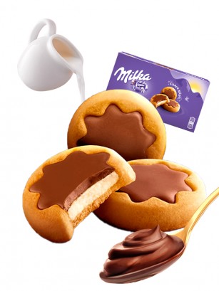 Mini Cookies con Leche y Chocolate Milka | Pocket 6 Unidades
