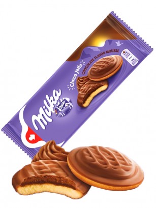 Pastelitos Jaffa Milka y Mousse de Chocolate 128 grs.