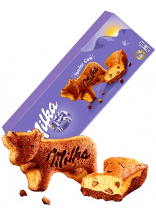 Vaquitas Bizcocho con Pepitas de Chocolate Milka 140 grs.