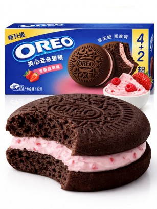 Pastelitos Oreo Cloud Cake de Crema de Fresa 132g.