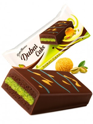 Pastelito Dubai de Chocolate Marmoleado y Pistacho | Rosso Bianco 40g.