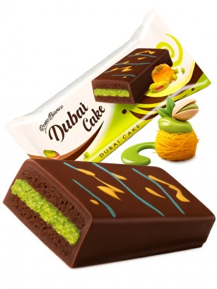 Pastelito Dubai de Chocolate Marmoleado y Pistacho | Rosso Bianco 40g.
