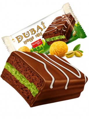Pastelito Dubai de Chocolate | Glaseado Zigzag | Pistacho y Kataifi 50g.